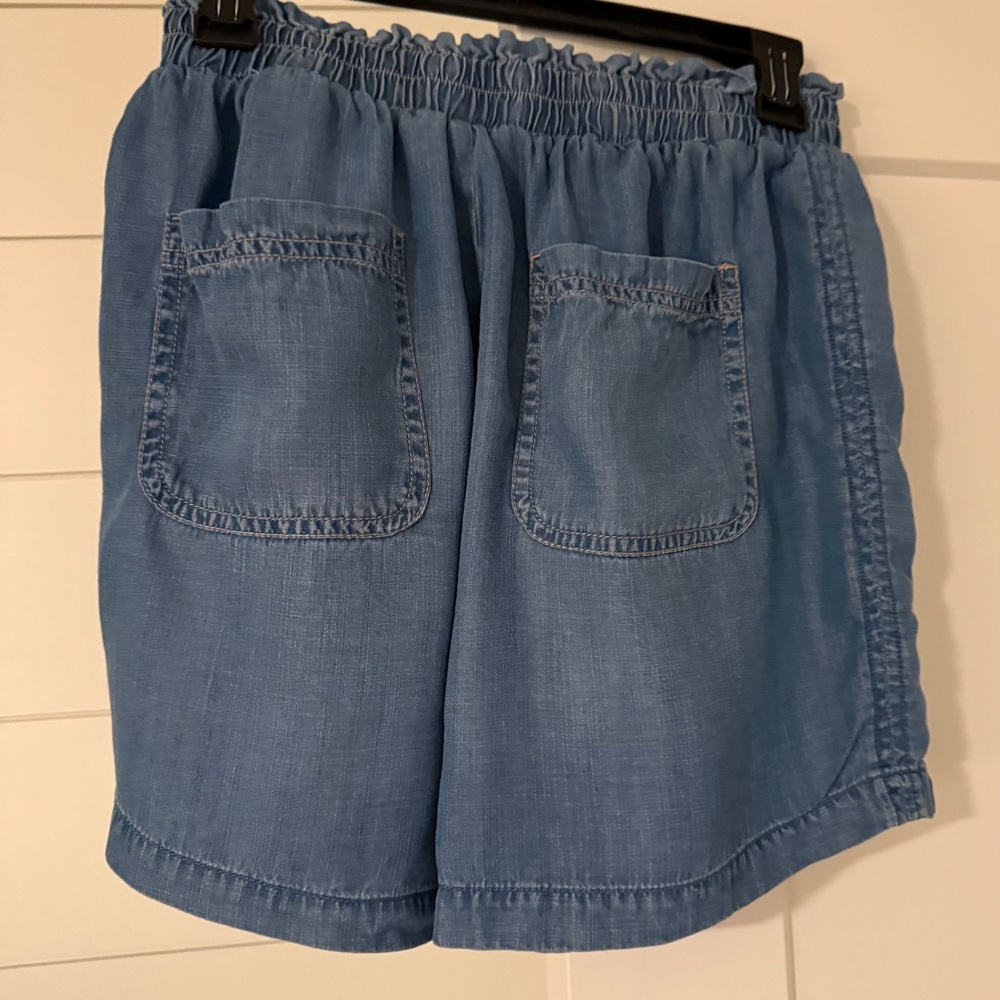 Nurture Women’s Denim Shorts Drawstring Elastic waist, Size Medium. #Paperbag - Picture 3 of 4